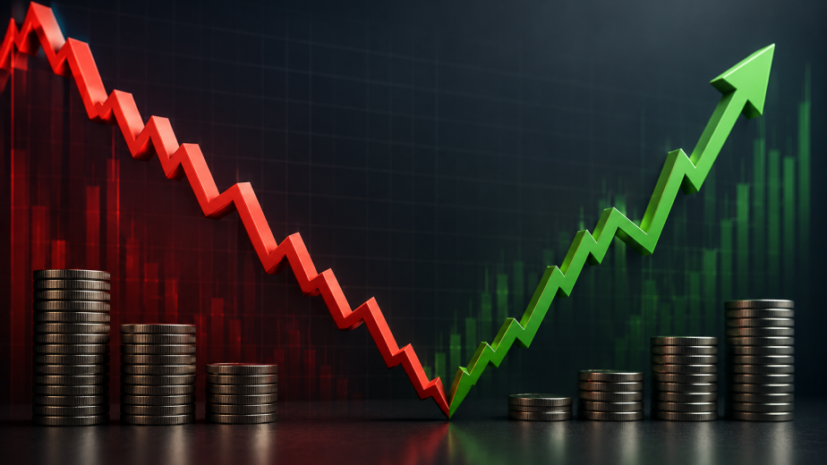 Grafico finanziario che mostra un drawdown e il successivo recupero del capitale nel trading